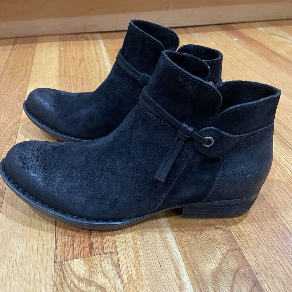 Born Shoes Kimmie Ankle Boots Womens Size 8.5M Black Leather Cushioned NEW - Picture 6 of 16